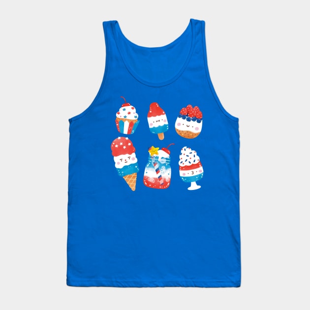 Red, White and Blue Tank Top by Figberrytea